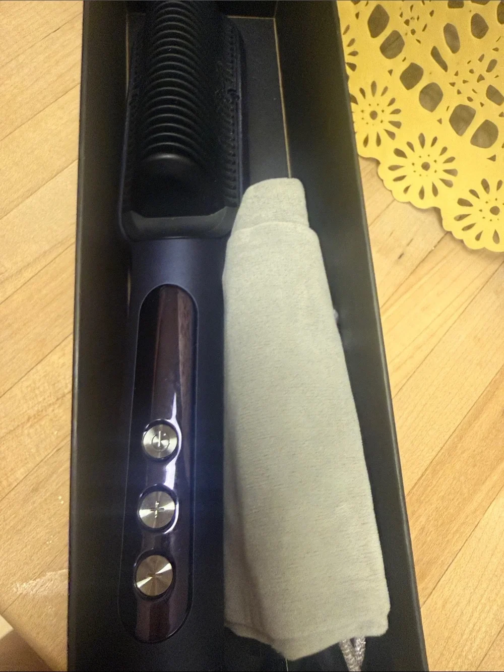 Handor Ionic Hair Straightener Brush - Black